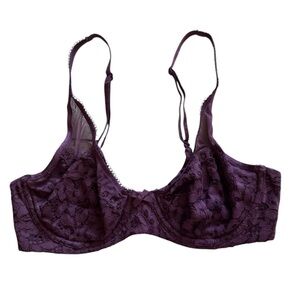 Victoria’s Secret Body by Victoria Unlined Demi convertible purple underwire 34C